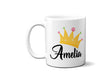 Personalised Name Princess Crown Jewels Coffee Tea Mug Gift 11oz Mug + Coaster