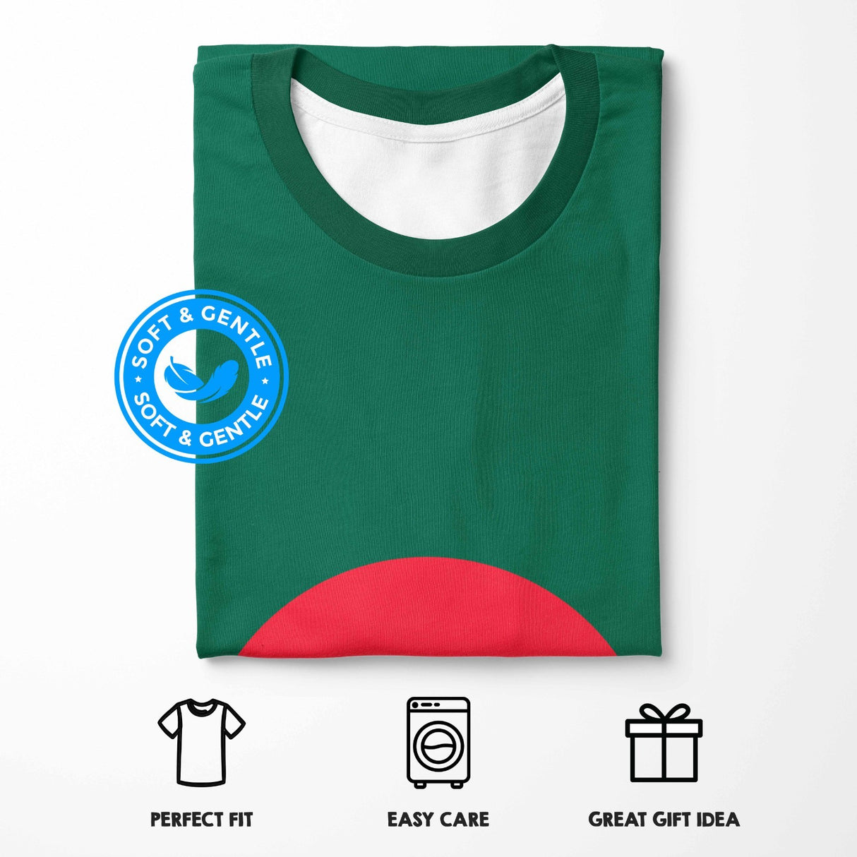 Bangladesh Flag Custom All-Over Printed Unisex T-Shirt Top Gift Patriotic Tee
