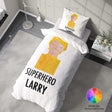 Superhero Personalised Name Custom Colour Single Bed Duvet Cover Pillowcase Set