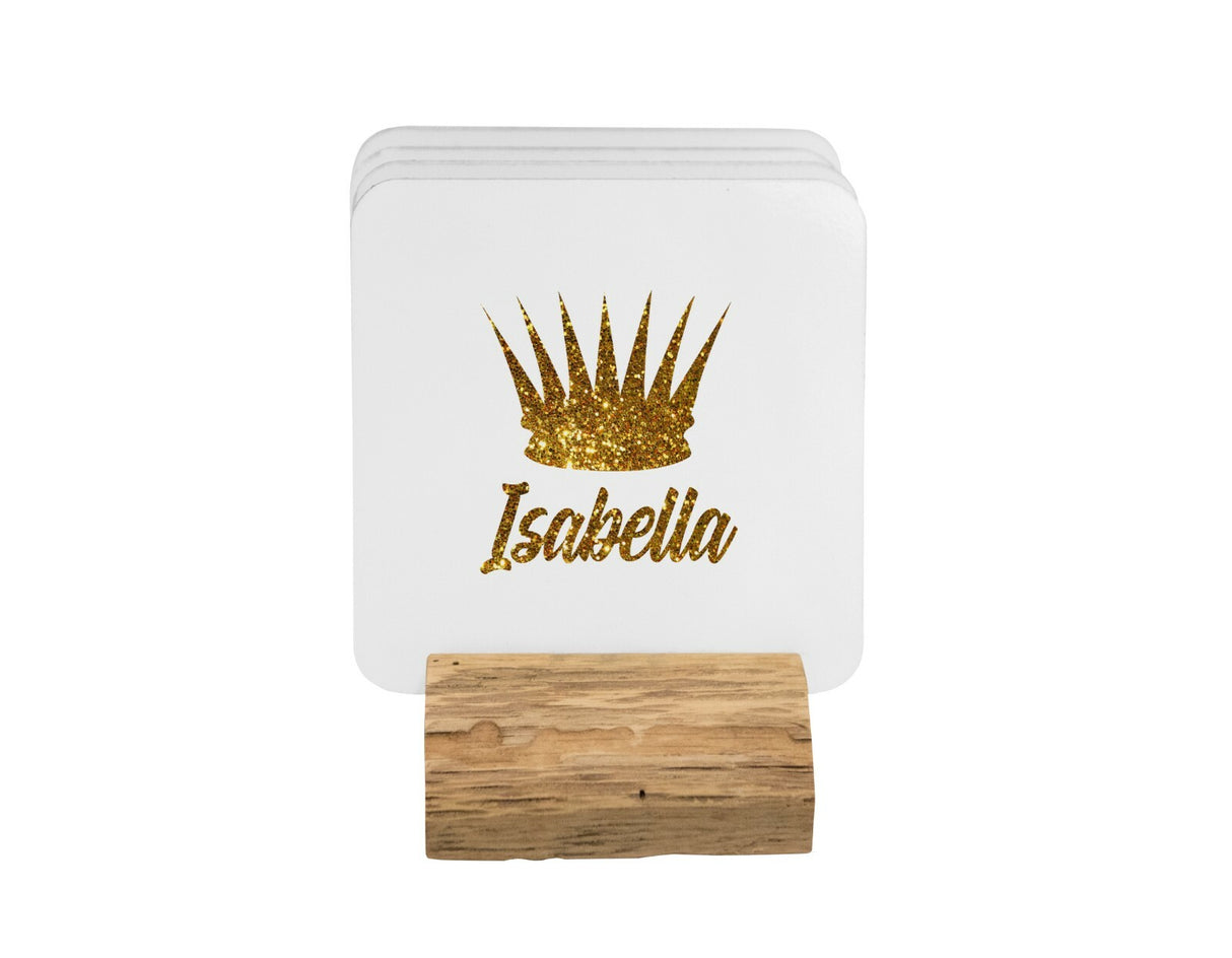 Personalised Name Princess Crown Coffee Tea Mug Gift 11oz Mug + Coaster