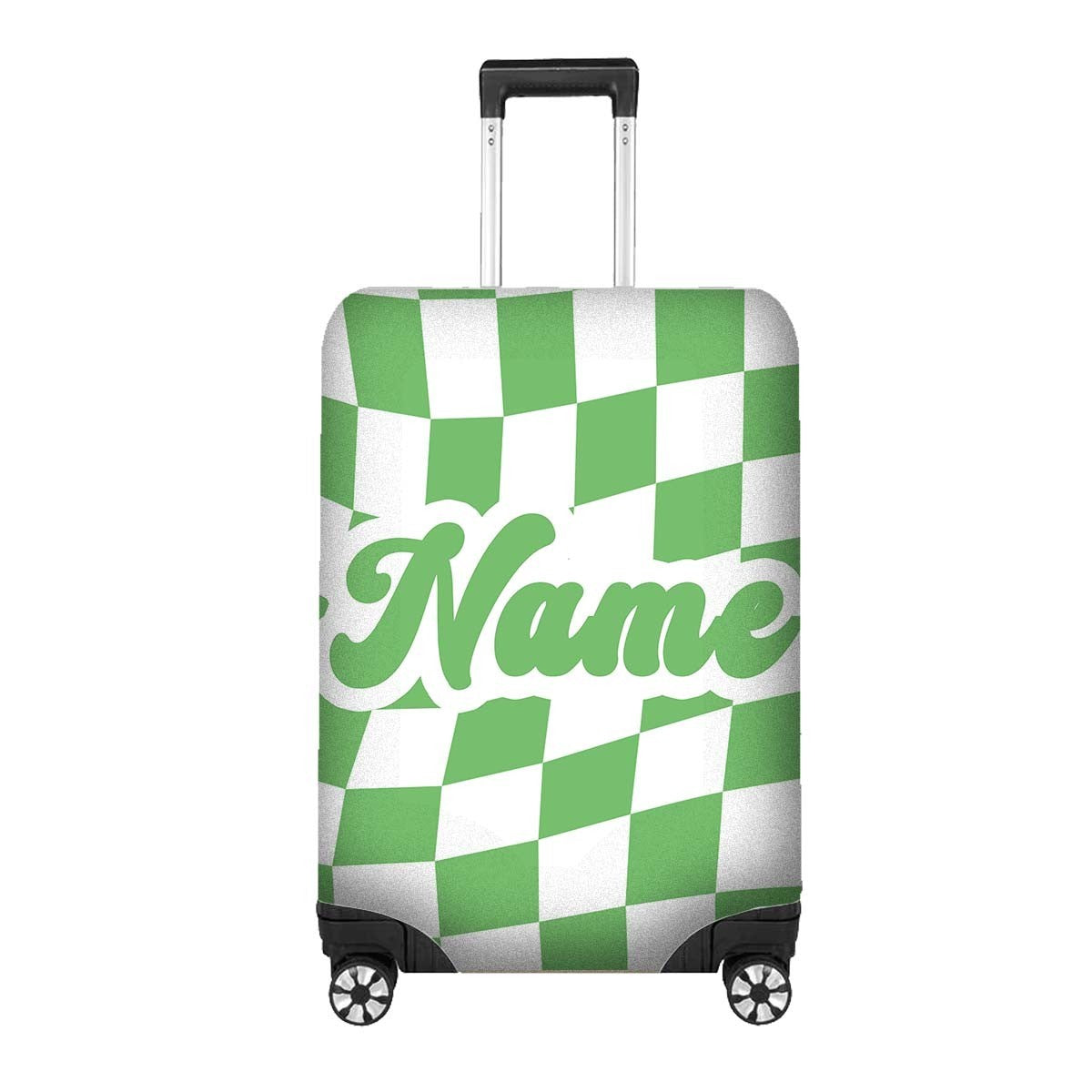 Retro Vans Checker Name Gift Custom Luggage Cover Personalise Suitcase Protector
