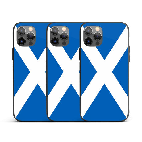 Scotland Flag Scottish Cross Custom Printed iPhone Protect Case Black TPU Cover