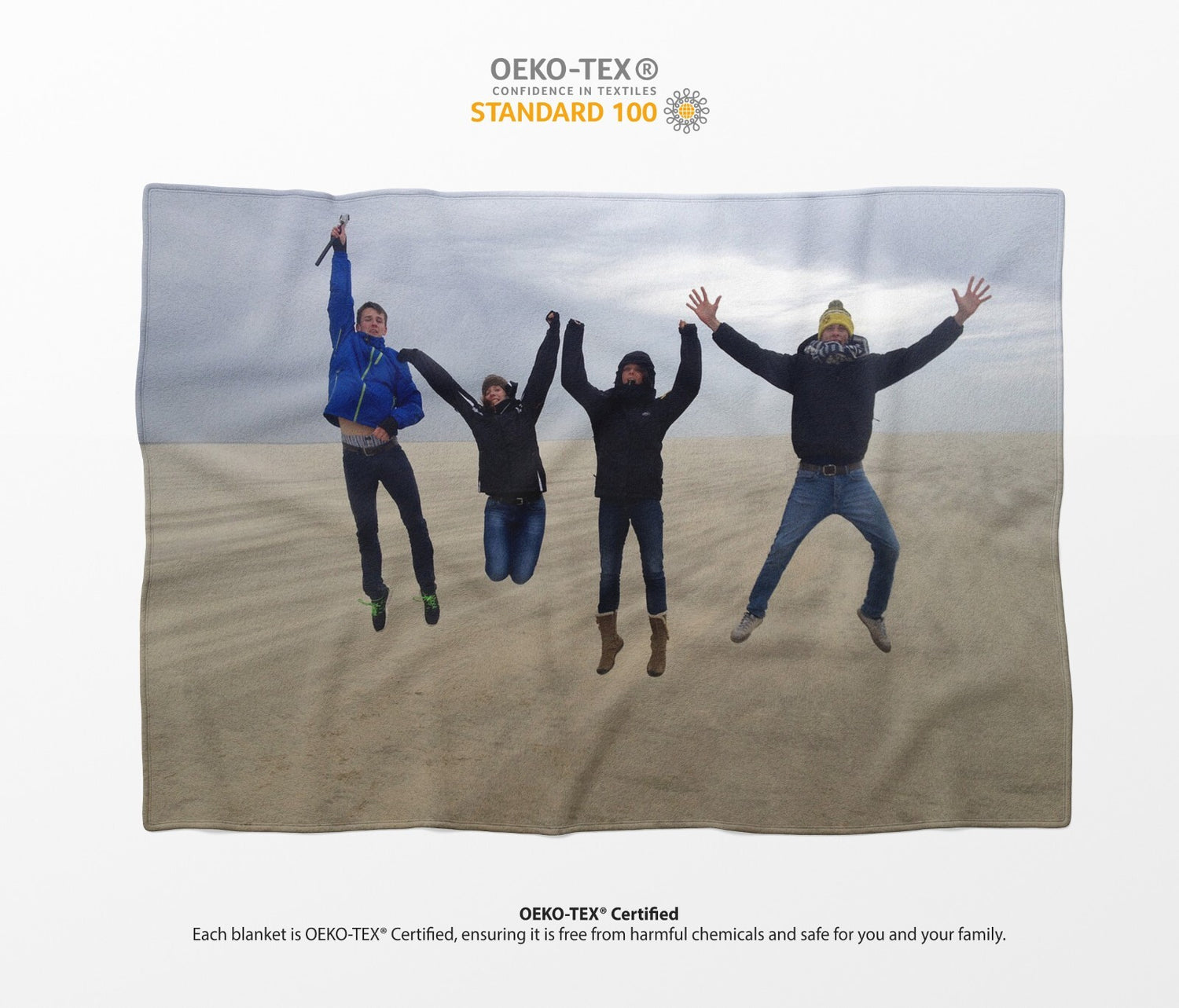 Upload Your Own Photo Custom Made Text Soft Warm Fleece Mink Blanket Decoration