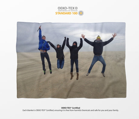 Upload Your Own Photo Custom Made Text Soft Warm Fleece Mink Blanket Decoration