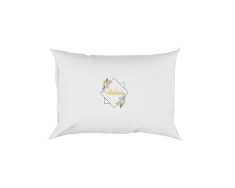 Square Geometric Border Floral Soft Pillowcase Pillow Case Cover