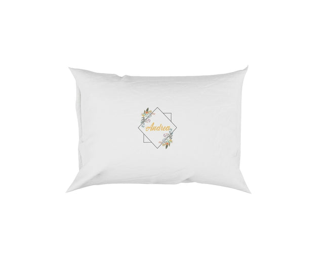 Square Geometric Border Floral Soft Pillowcase Pillow Case Cover