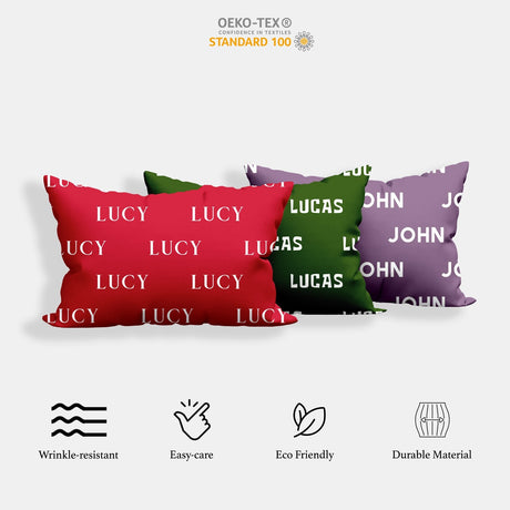 Personalised Any Name Customised Text Custom Made Printed Soft Pillowcase Pillow