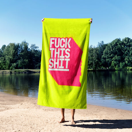 F*ck This Sh*t Rude Funny Custom Any Colour Novelty Beach Hand Bath Sheet Towel