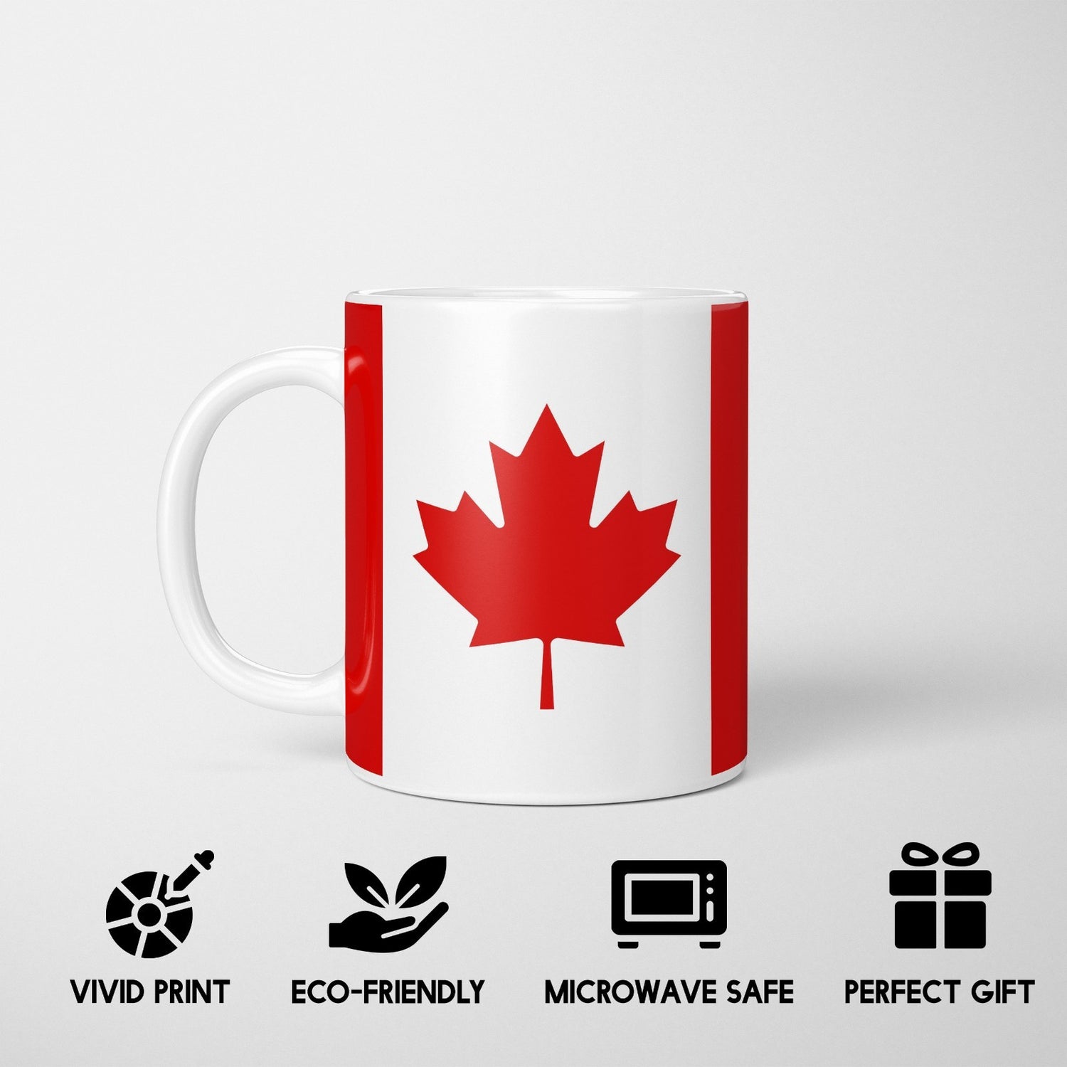 Canada Flag Canadian Design Coffee Tea Mug Cup Set Coaster - Gift Him Her Custom