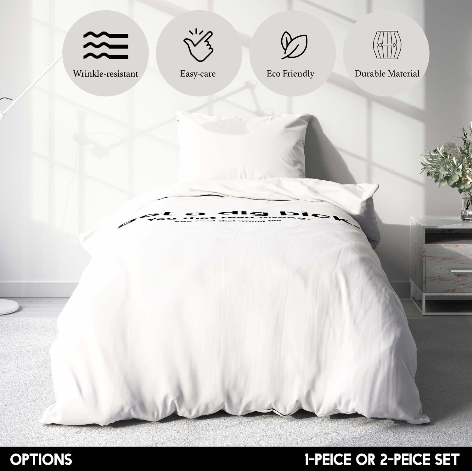 I Got Dig Bick Rude Funny Custom Colour Soft Single Size Novelty Bed Duvet Cover