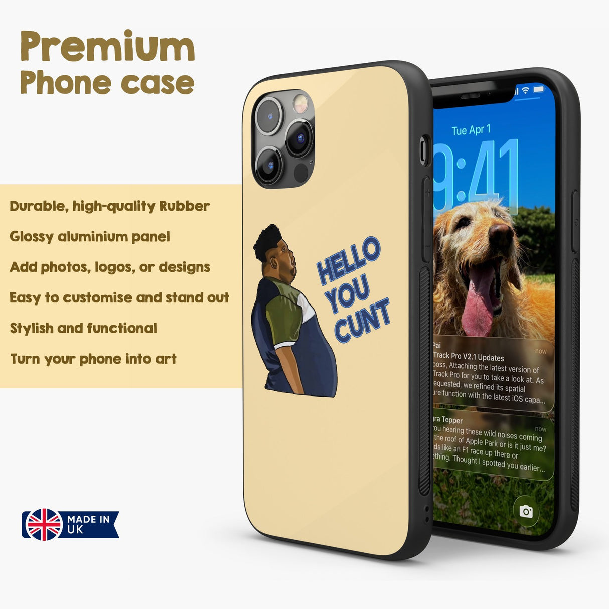 Harvey Hello You C*nt Rude Personalised Custom Cover - Printed iPhone Black Case