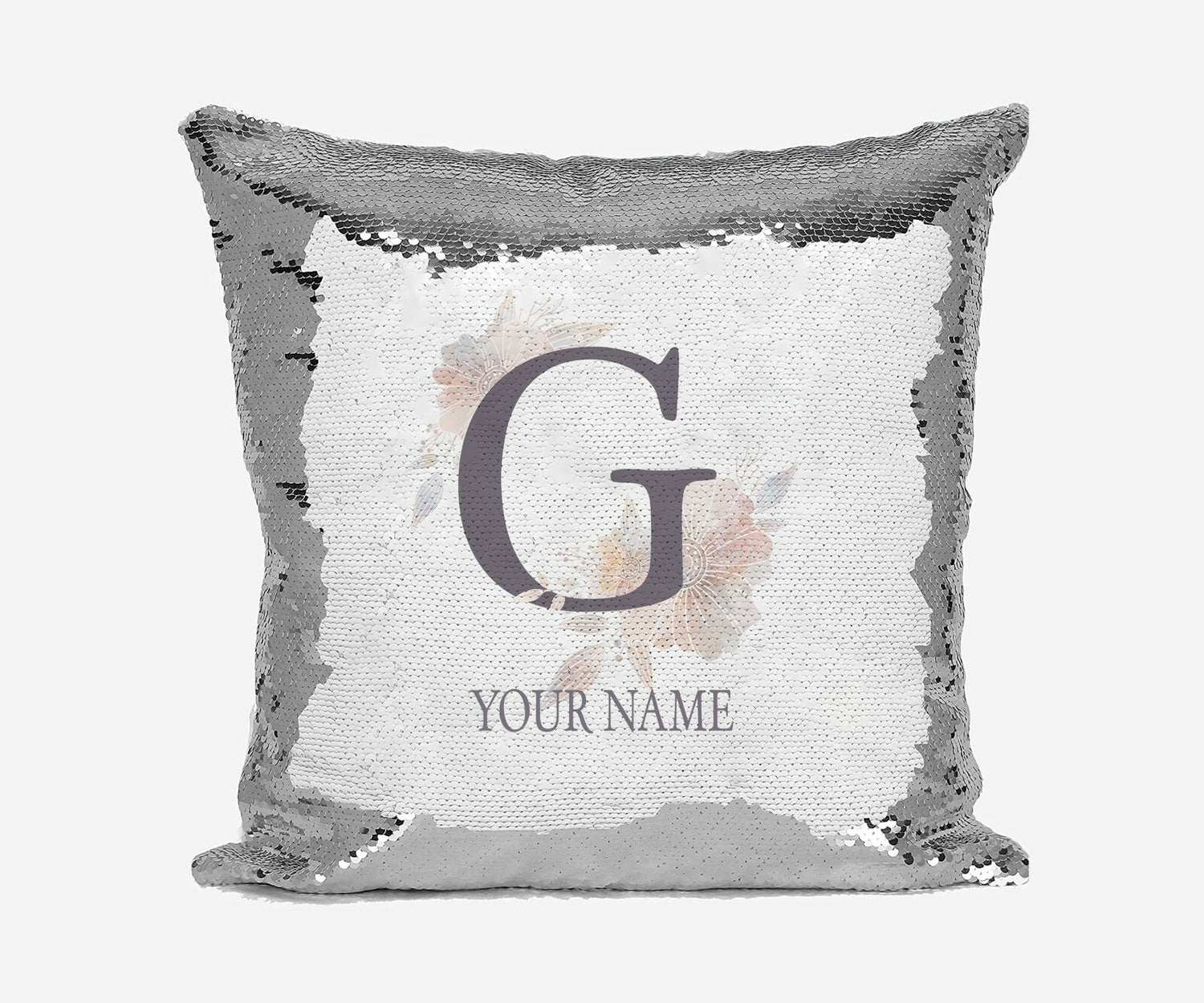Personalised Misty Dusty Pastel Alphabet Sequin Magic Cushion Cover+Pillow Kids
