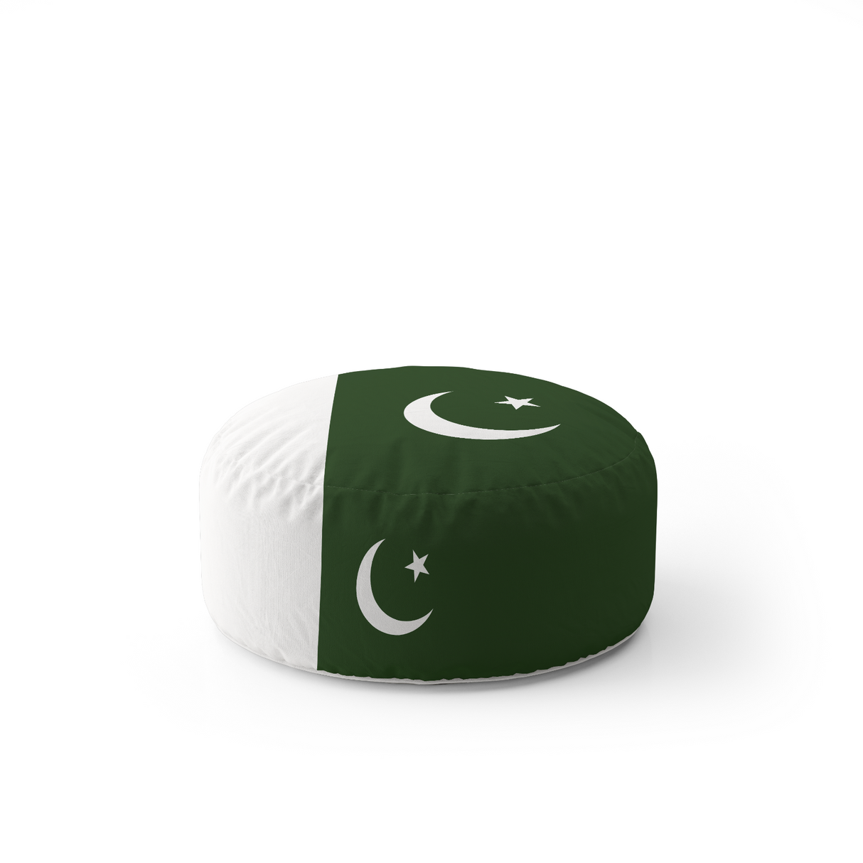 Pakistan Flag Design Custom - Ottoman Filled Pouffe Footrest Inc Washable Cover