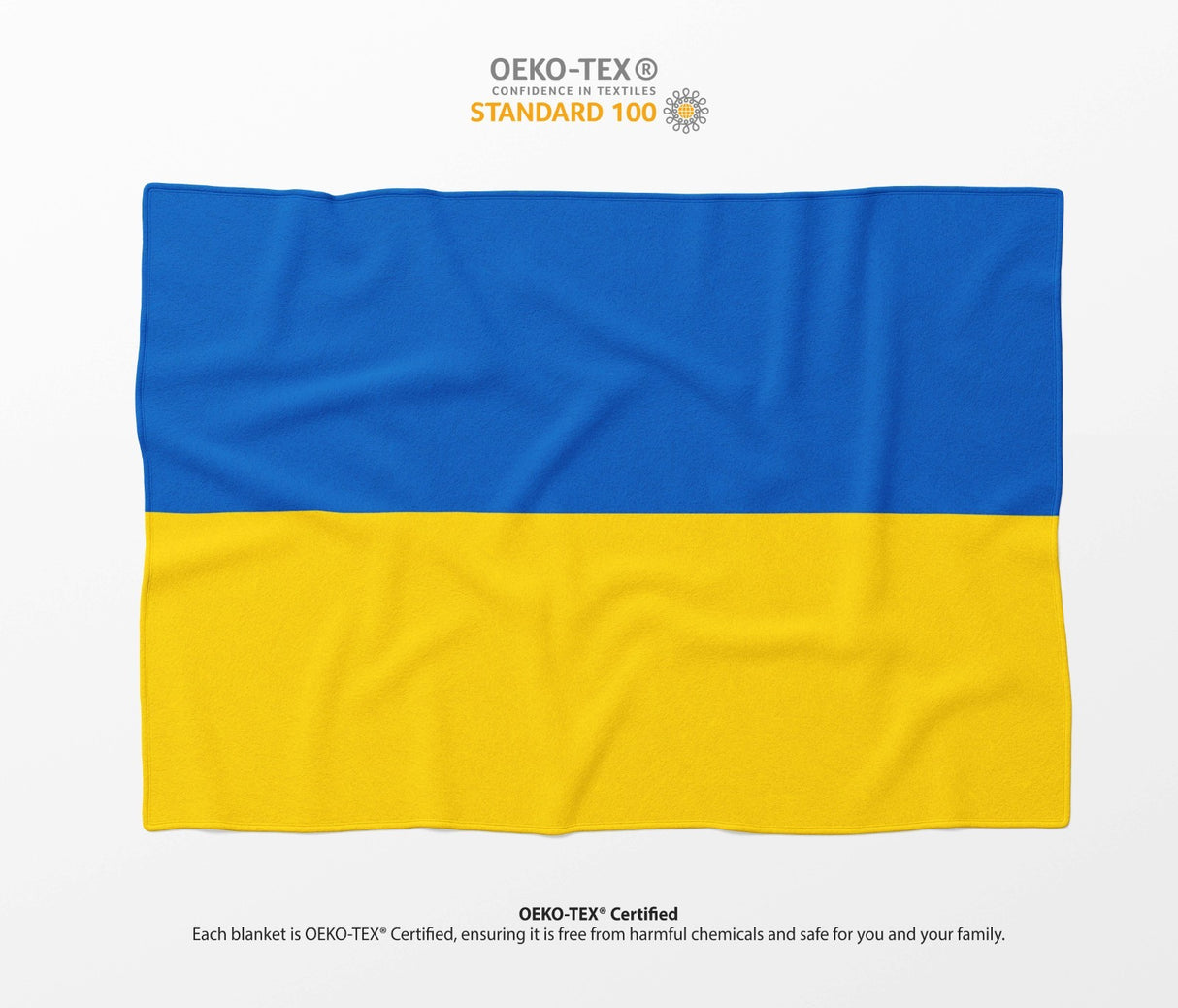 Ukraine Flag Ukrainian Fleece Blanket - Home Decor Throw Gift Custom Made Soft