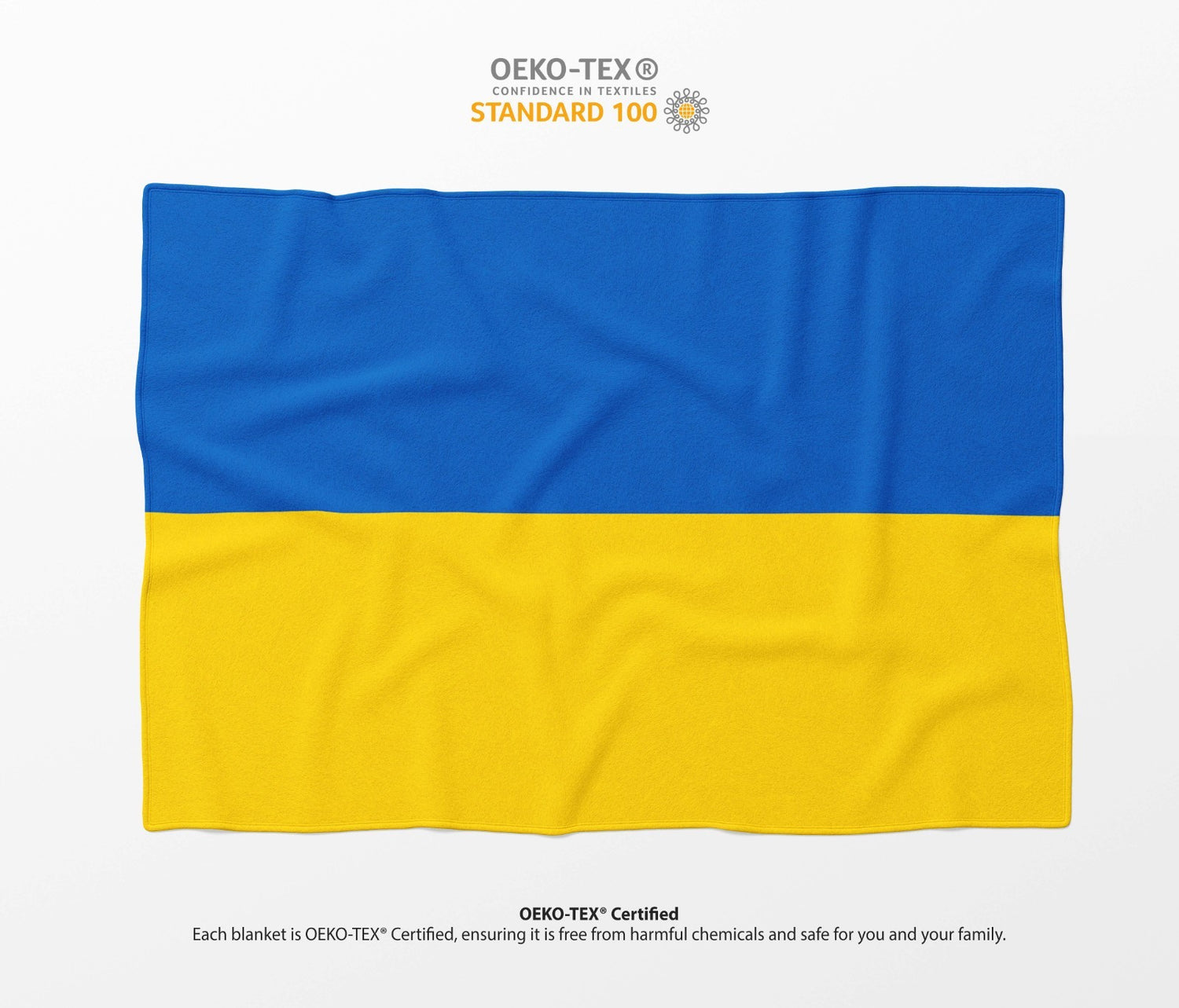 Ukraine Flag Ukrainian Fleece Blanket - Home Decor Throw Gift Custom Made Soft