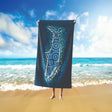 Custom Made Shark Ocean Sea Blue Highly Absorbent Beach Bath Sheet Hand Towel