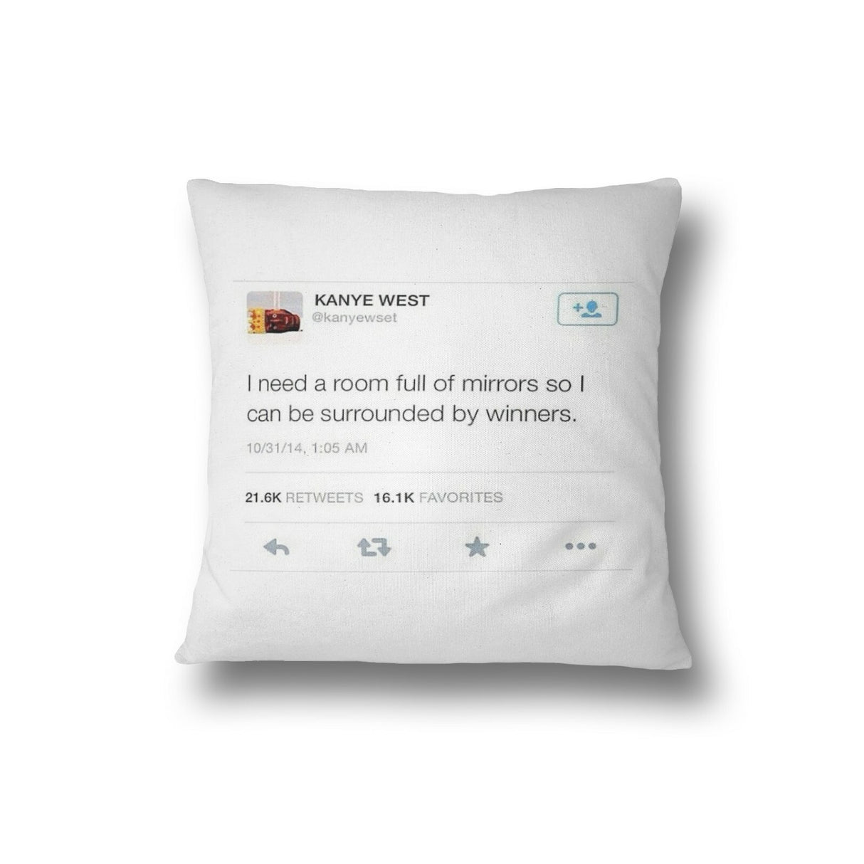 Celebrity Tweets Saying Novelty Funny Filled Cushion Gift Bedroom Decoration