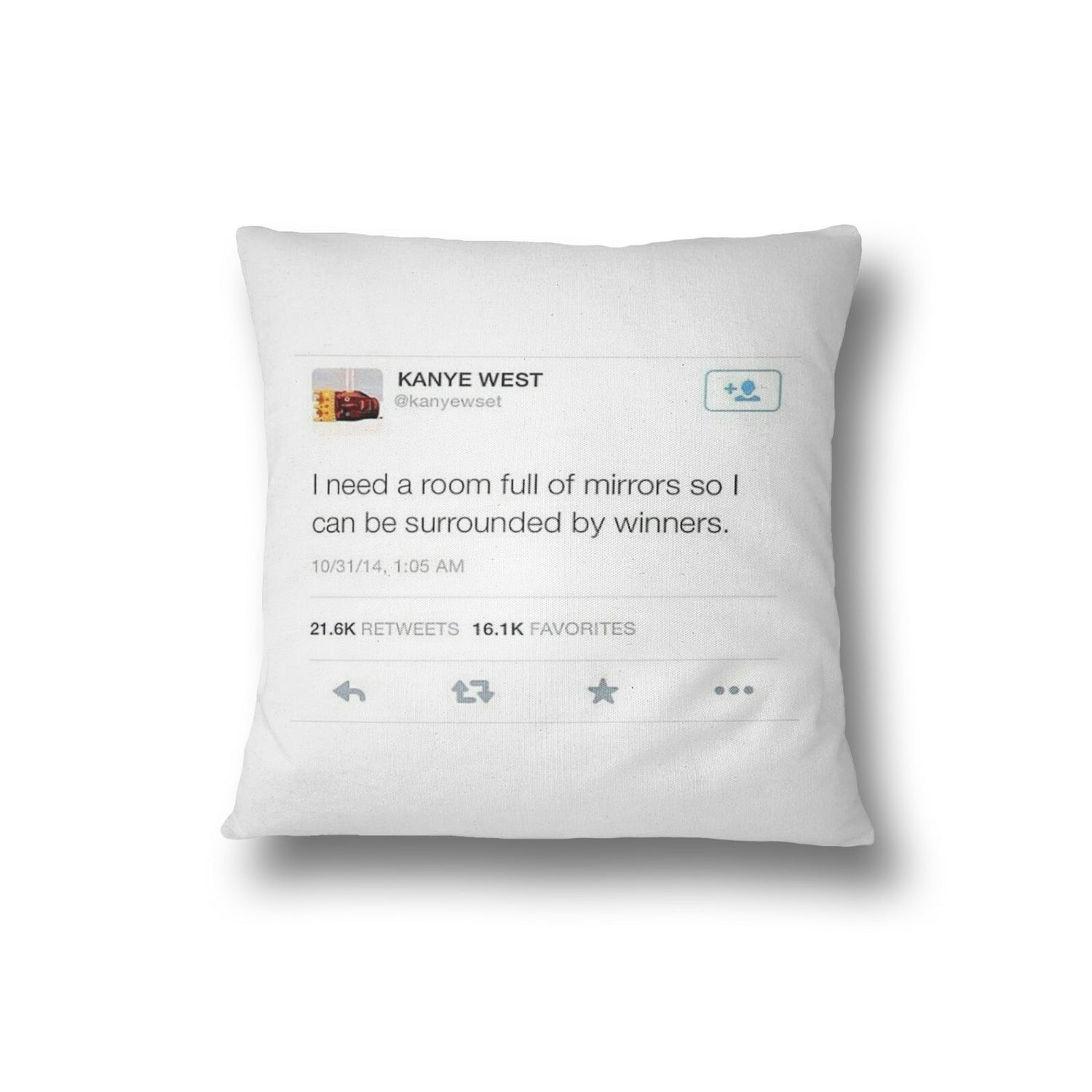 Celebrity Tweets Saying Novelty Funny Filled Cushion Gift Bedroom Decoration