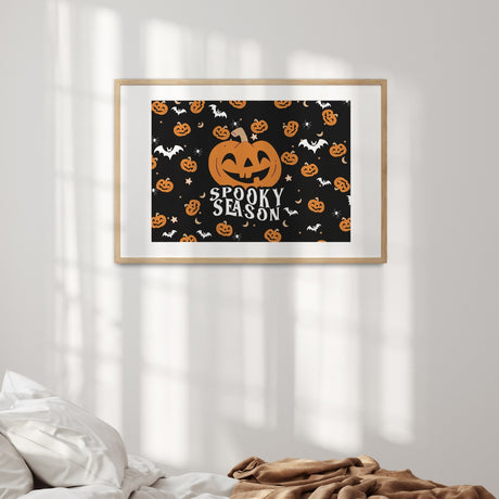 Halloween Spooky Season Pumpkin Custom Wall Art Poster Picture Print Decor Gift