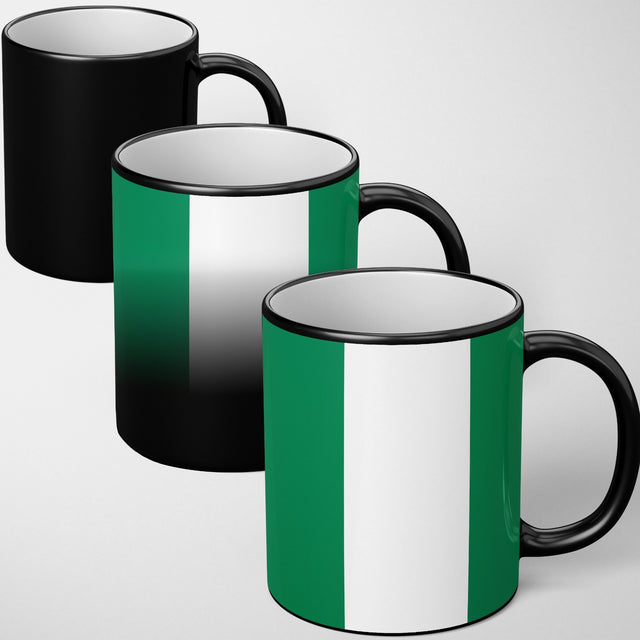 Nigeria Flag Nigerian Design Tea Gift Heat Sensitive Magic Colour Changing Mug