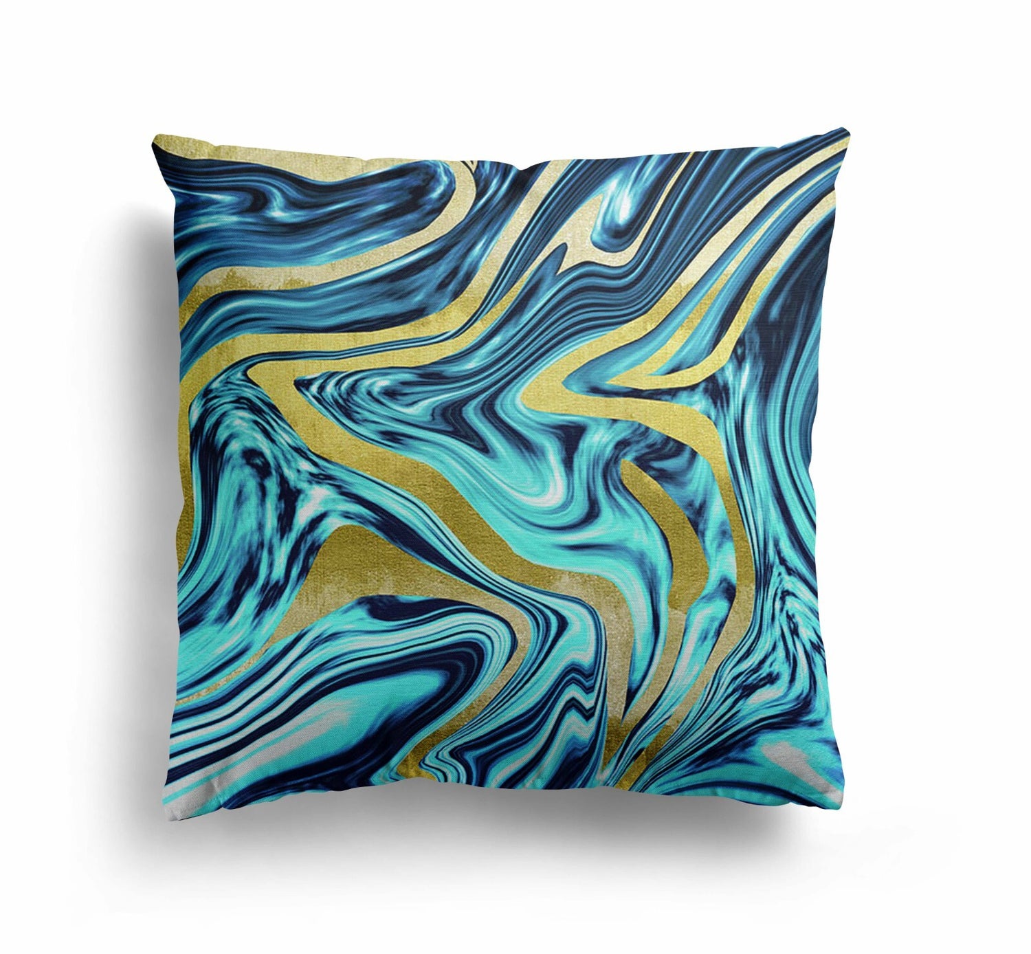 Liquid Marble Custom Design Coloured Novelty Square Filled Cushion Decor Gift