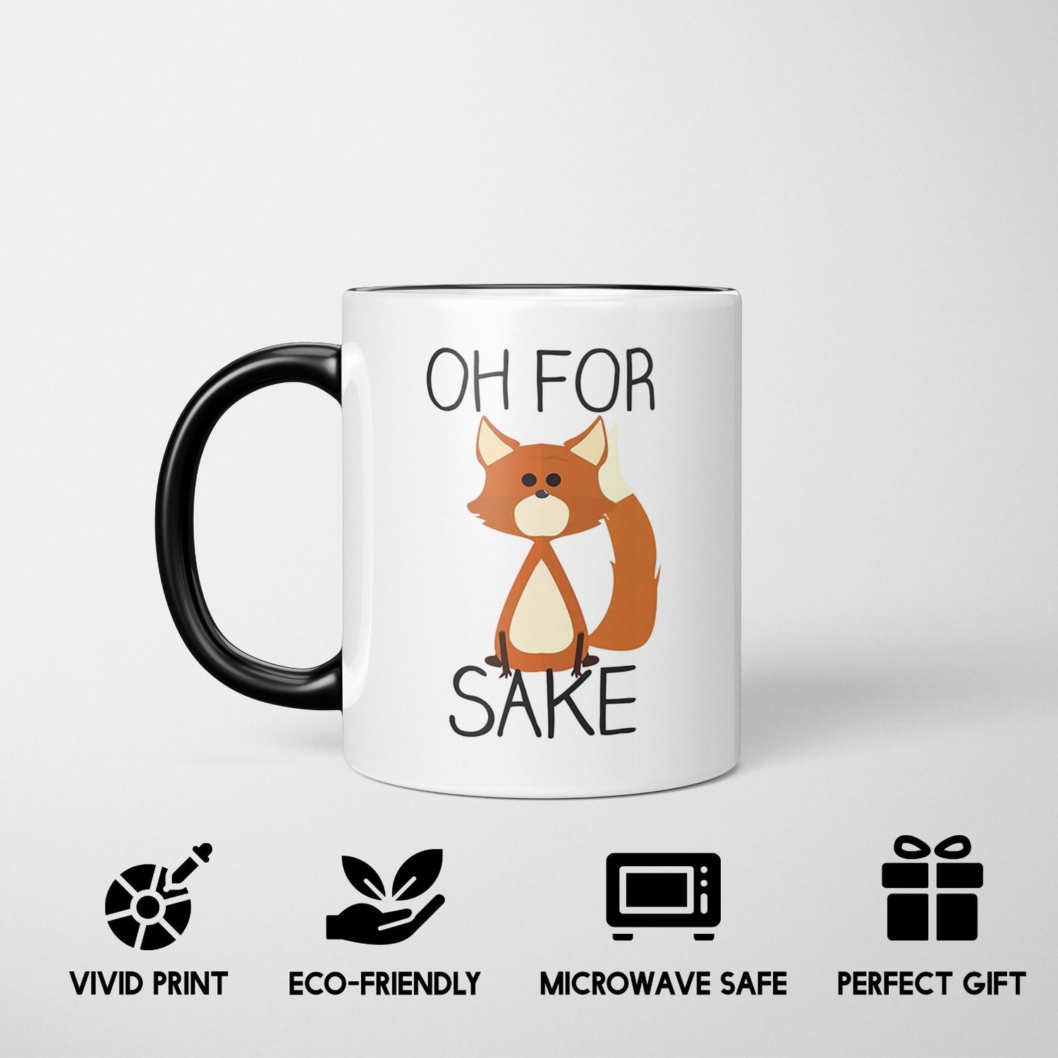 Oh For Fox Sake Heat Sensitive Magic Colour Changing Mug Novelty Drink Cup