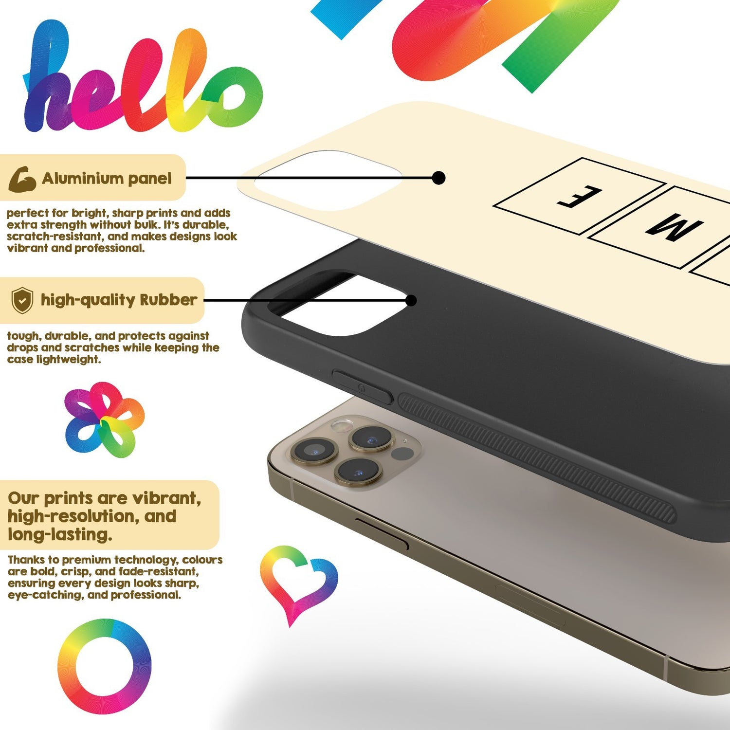 Science Chemistry Alphabet Name Personalised Custom - Printed iPhone Black Case