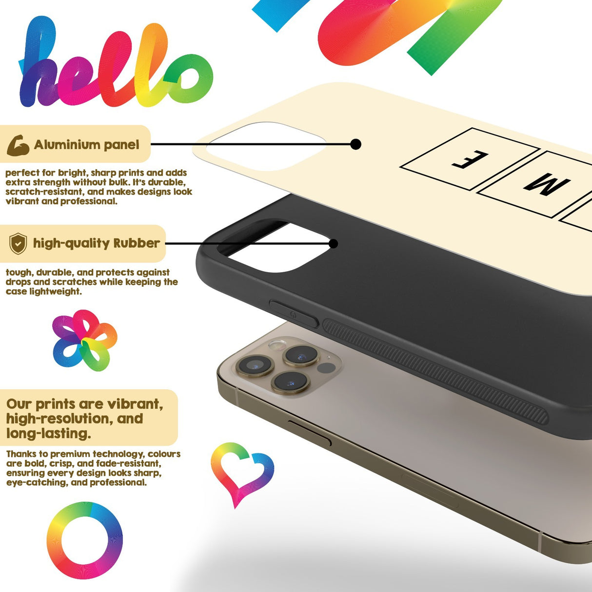 Science Chemistry Alphabet Name Personalised Custom - Printed iPhone Black Case