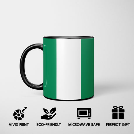 Nigeria Flag Nigerian Design Tea Gift Heat Sensitive Magic Colour Changing Mug