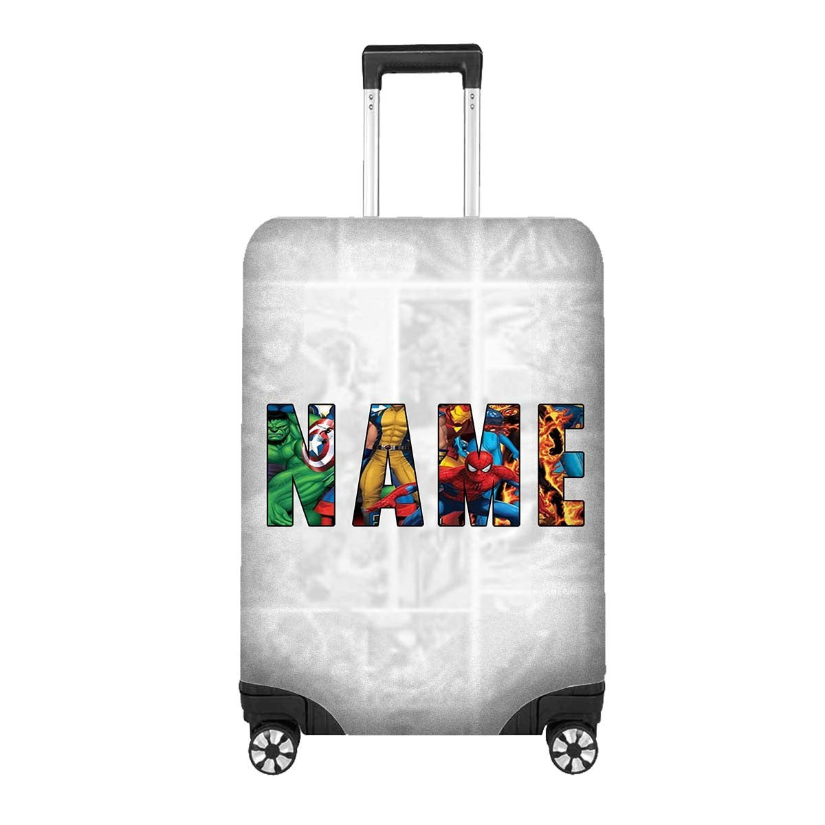 Superhero Design Gift Custom Name Luggage Cover Personalise Suitcase Protector