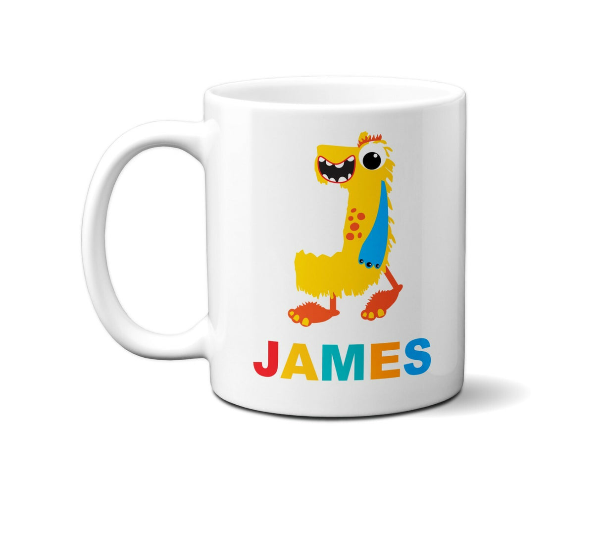 Personalised Little Multi Monster Name Initial Letter Kids Mug Gift 11oz Ceramic