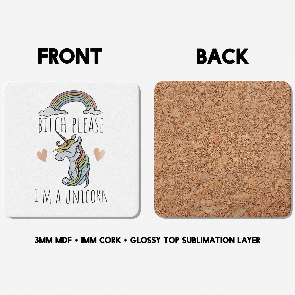 B*tch Please I'm A Unicorn Rude Funny Gift Coffee Tea Mug Coaster Option Him Her