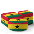 Ghana Flag Ghanaian Ottoman Filled Pouffe - Footrest Washable Cover Custom Gift