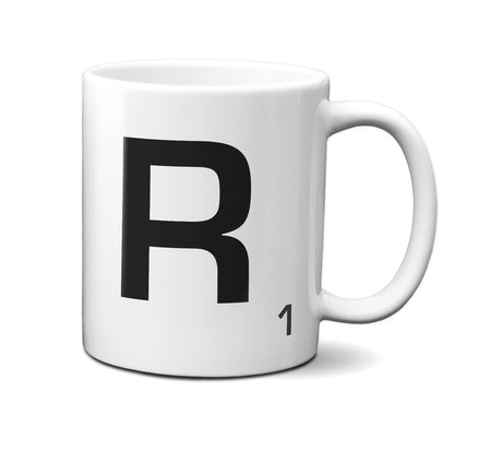 Scrabble Inspired Letter Mug Personalised Gift AZ Letters Gift 11oz Ceramic
