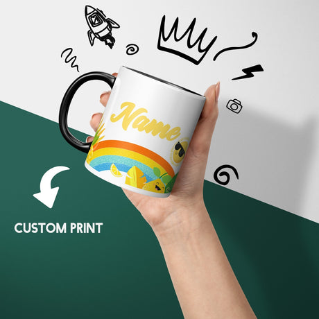 Summer Kids Personalised Custom Name Heat Sensitive Magic Colour Changing Mug
