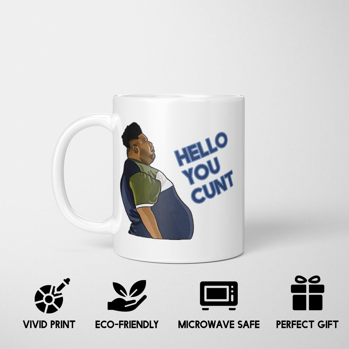 Harvey Hello You C*nt Rude Cheeky Gift Coffee Tea Mug + Coaster Option Him/Her