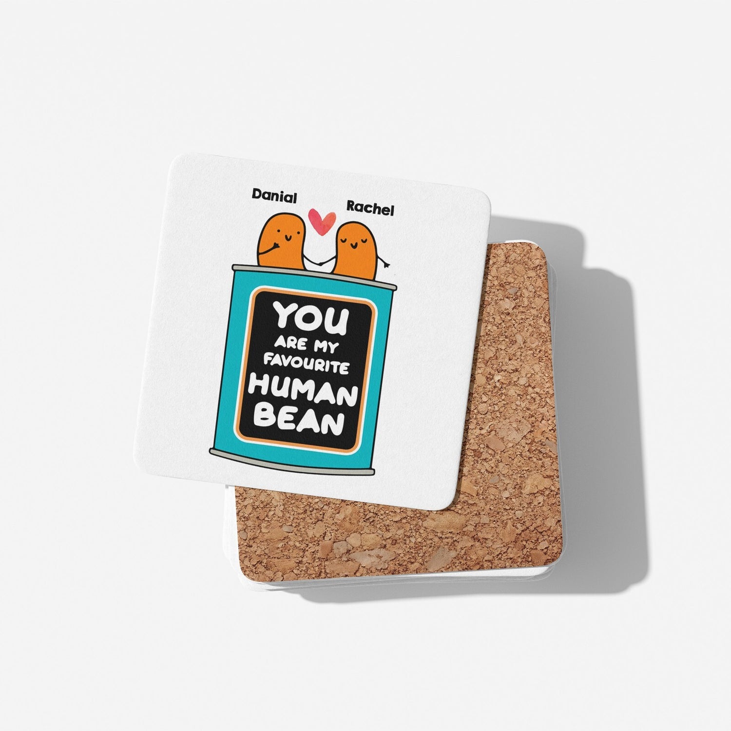 Personalised You Are My Favourite Human Bean Names Mug & Coaster Gift Him/Her
