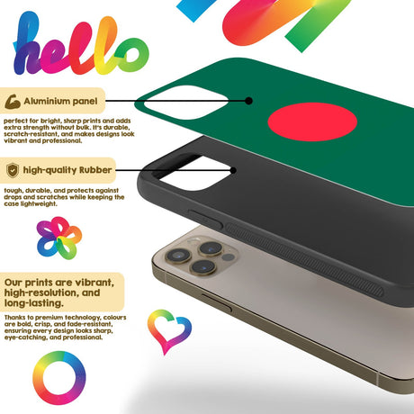 Bangladesh Flag Design Printed iPhone Case Black TPU Cover Protector Custom Gift