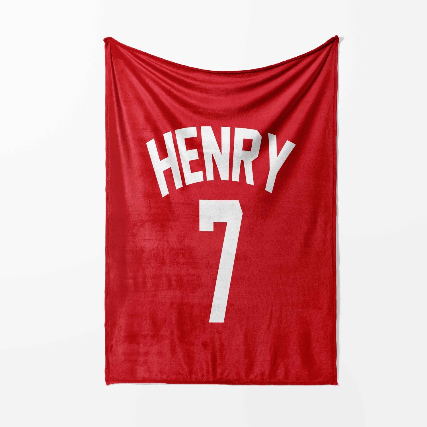 Personalised Any Name Football Basketball Jersey Text Soft Fleece Mink Blanket