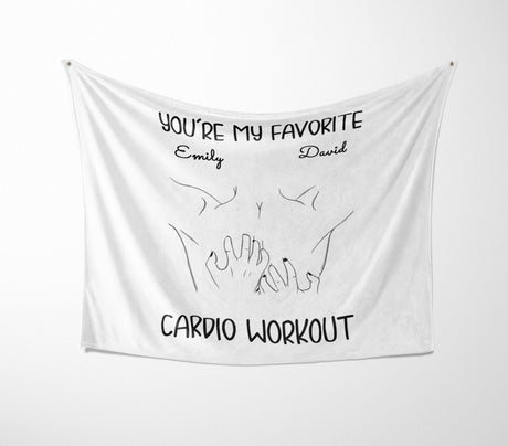 Favourite Cardio Naughty Rude Valentines Anniversary Fleece Mink Blanket Gift