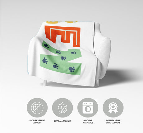 Personalised Name Kids Alphabet Onyx Novelty Soft Fleece Mink Blanket Gift Decor