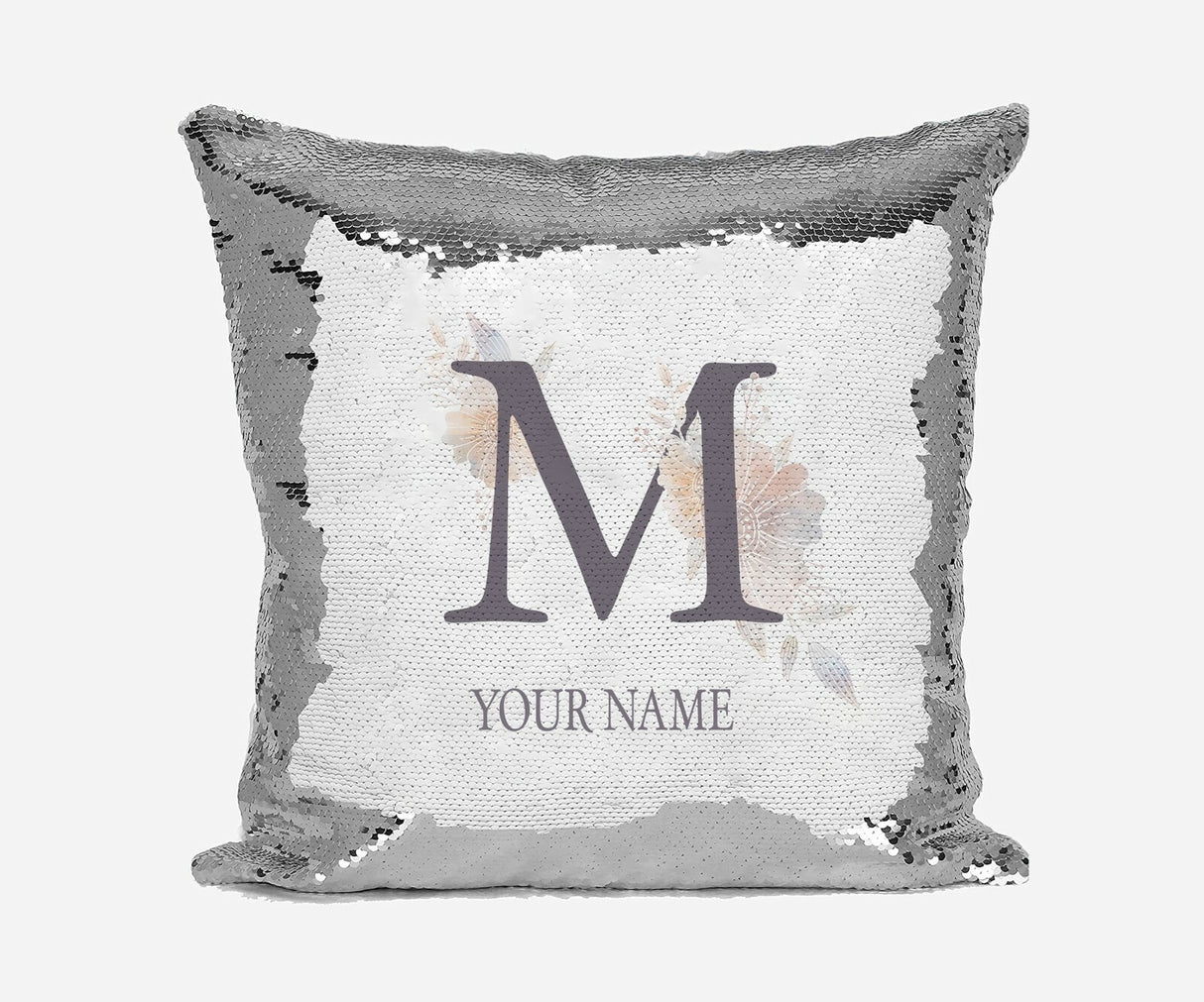 Personalised Misty Dusty Pastel Alphabet Sequin Magic Cushion Cover+Pillow Kids