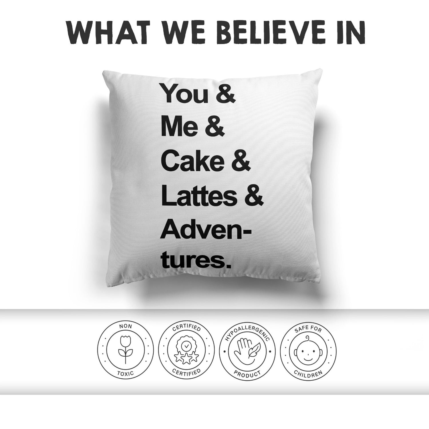 My Favourite Things Text Personalised Novelty Soft Square Filled Cushion Throw