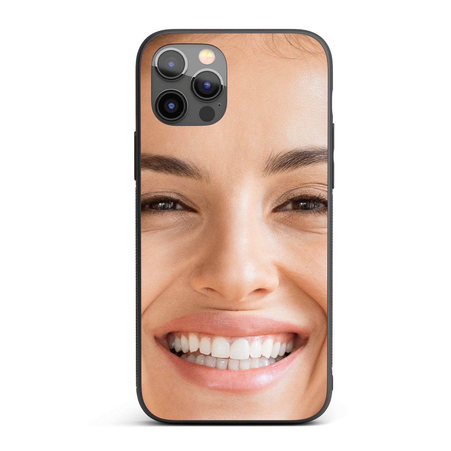 Face Zoom In Funny Joke Cover - Personalised Custom - Printed iPhone Black Case