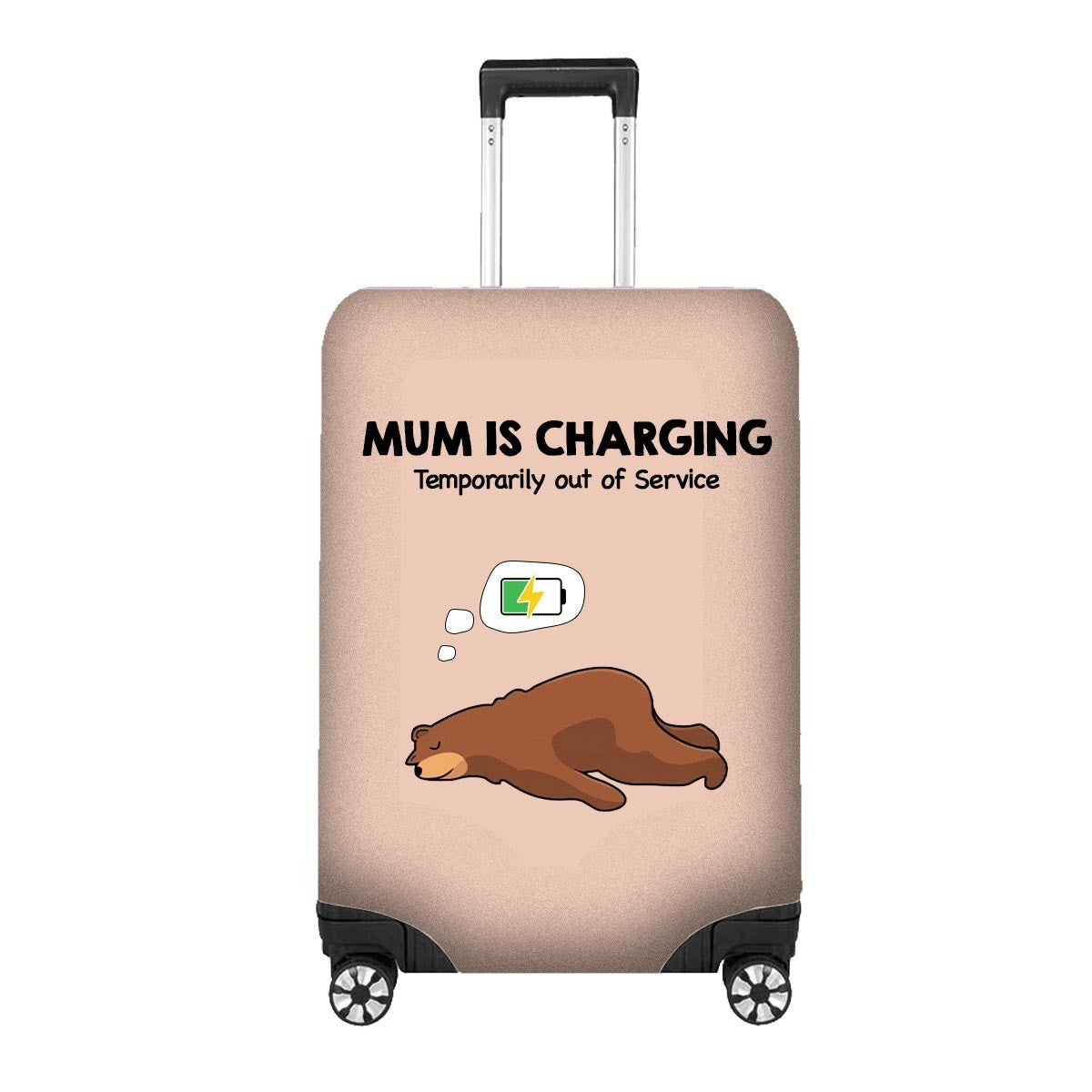Mum is Charging Funny Animal Novelty Custom Luggage Cover Personalise Suitcase