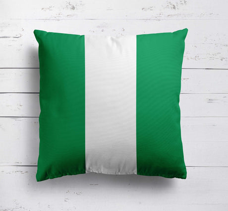 Nigeria Flag Nigerian Design Filled Square Cushion Decorative Throw Gift Size