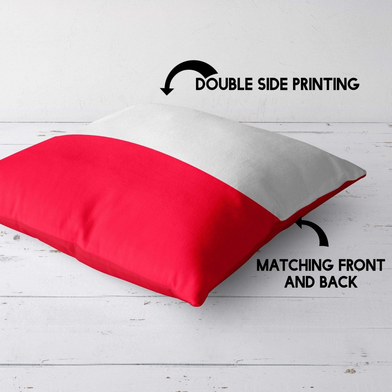 Poland Flag Polish Design Filled Square Cushion Decorative Throw Gift Soft Size