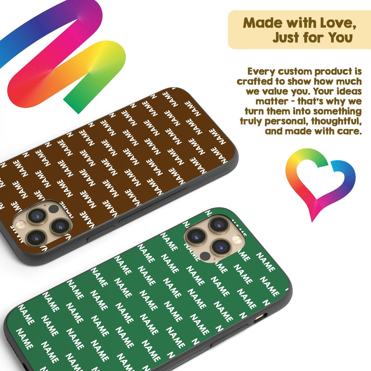 Custom Any Name Colour Font Personalised Customise Printed iPhone Black Case