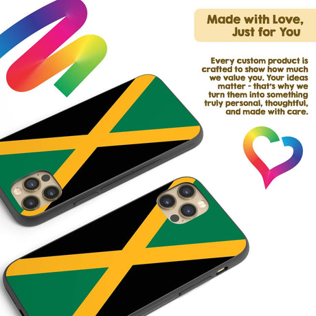 Jamaican Flag Design Gift Protector Custom Printed iPhone Case - Black TPU Cover