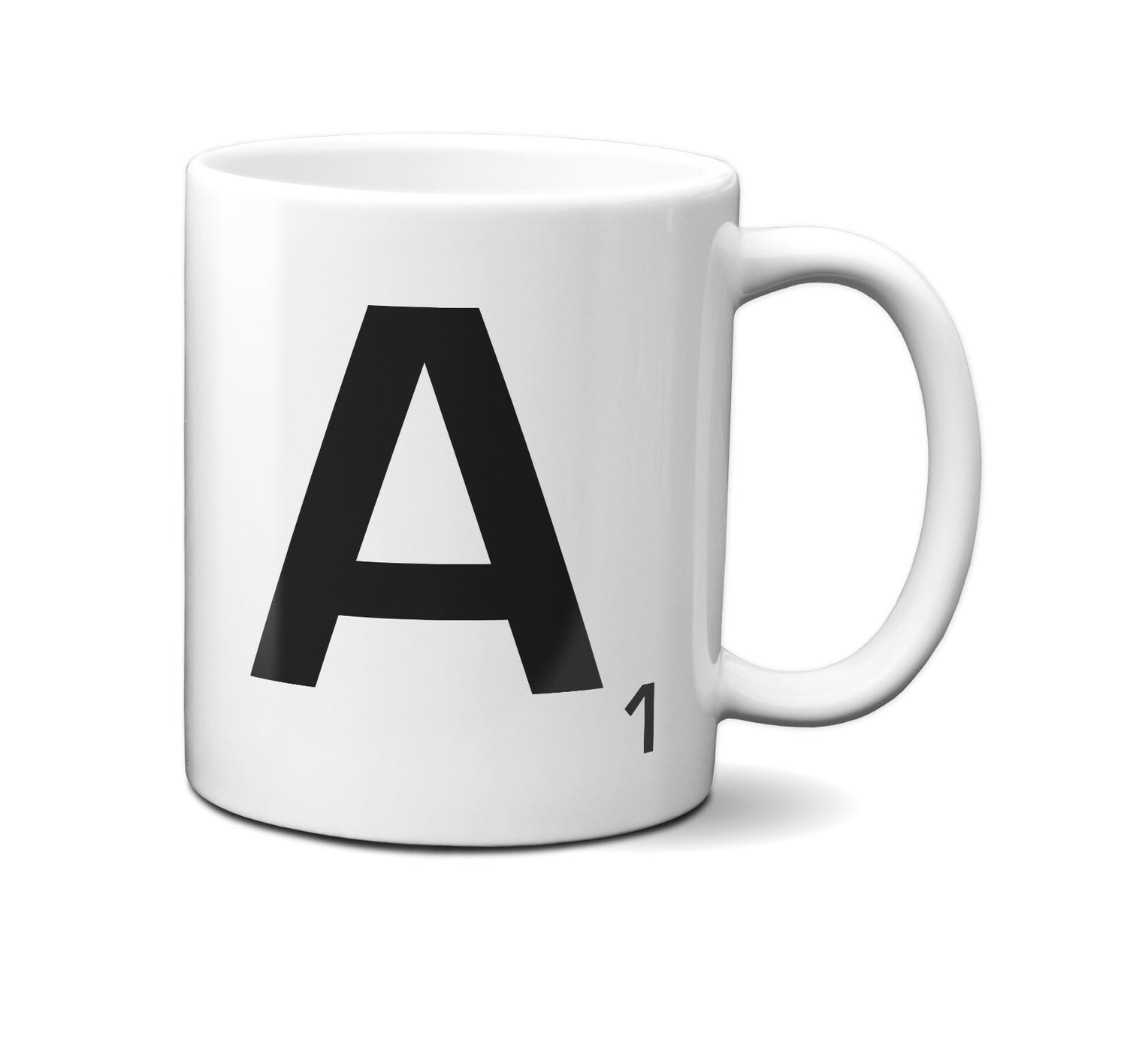 Scrabble Inspired Letter Mug Personalised Gift AZ Letters Gift 11oz Ceramic